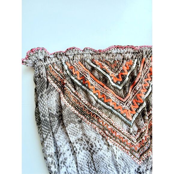 NWT Ramy Brook “Luana” Strapless Animal-Print Sequin Top.  Size XS - Picture 4 of 10